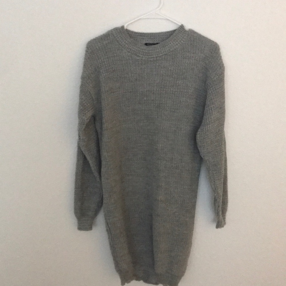 gray sweater dress